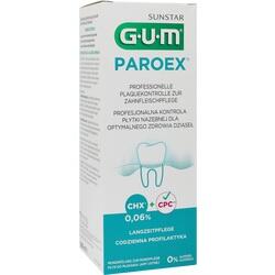 Eine Mundspülung von GUM für Zahnfleischpflege ohne Alkohol.