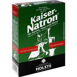 Grüne Packung Kaiser-Natron für Küche, Haus und Reise.