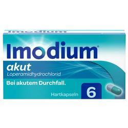 Eine Packung Imodium-Kapseln gegen akuten Durchfall.