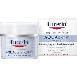 Creme von Eucerin für intensive Feuchtigkeit mit LSF 25 für empfindliche Haut.